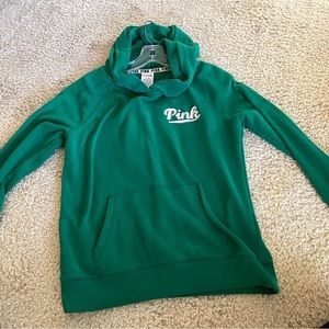 Victoria secret pink green sweatshirt size medium